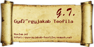 Györgyjakab Teofila névjegykártya